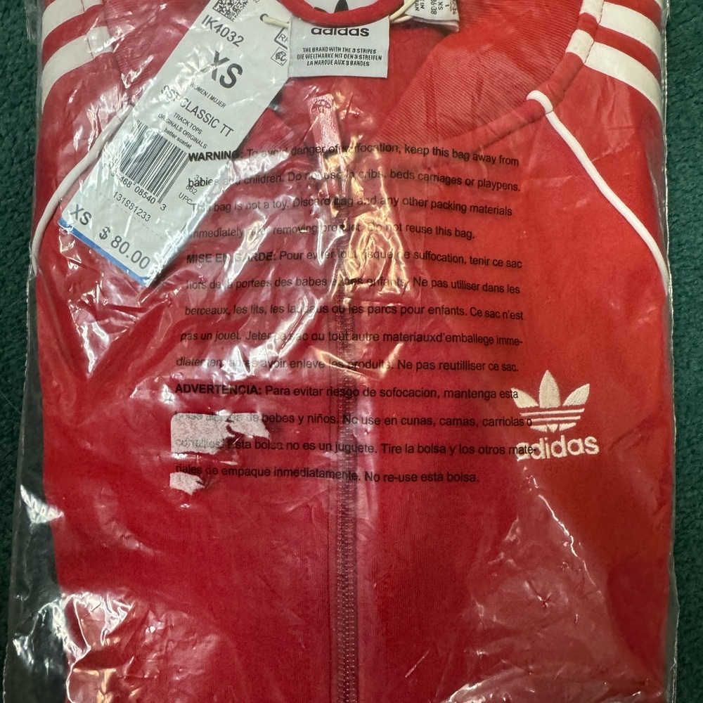 Adidas Red Women's Jacket - Picture 2 of 4